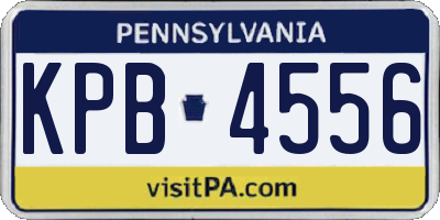 PA license plate KPB4556
