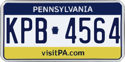PA license plate KPB4564