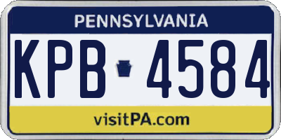 PA license plate KPB4584