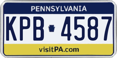 PA license plate KPB4587