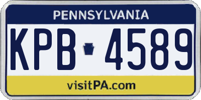 PA license plate KPB4589