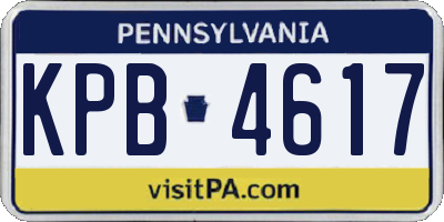 PA license plate KPB4617