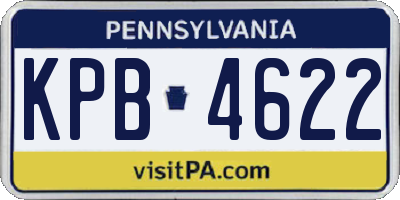 PA license plate KPB4622