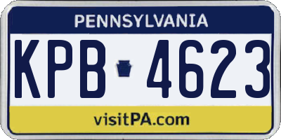 PA license plate KPB4623