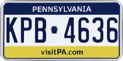 PA license plate KPB4636