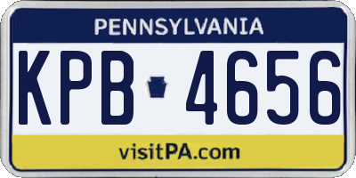 PA license plate KPB4656