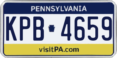 PA license plate KPB4659