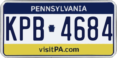 PA license plate KPB4684