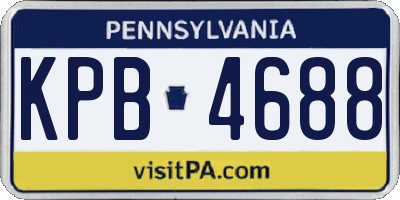 PA license plate KPB4688