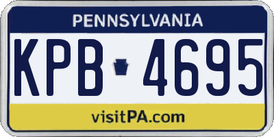 PA license plate KPB4695