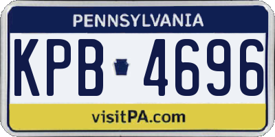 PA license plate KPB4696