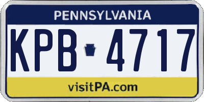 PA license plate KPB4717