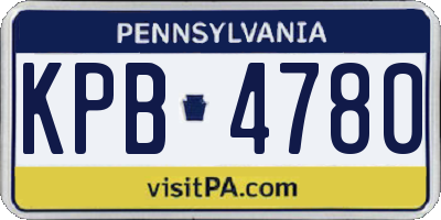 PA license plate KPB4780