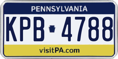 PA license plate KPB4788