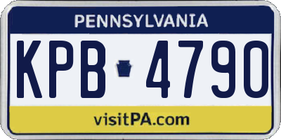 PA license plate KPB4790