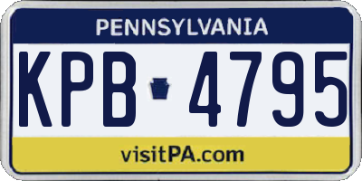PA license plate KPB4795