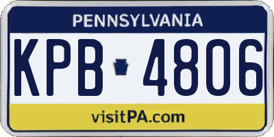 PA license plate KPB4806