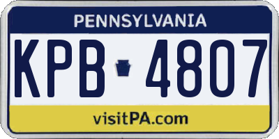 PA license plate KPB4807