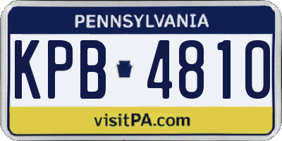 PA license plate KPB4810