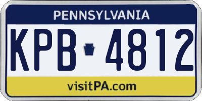 PA license plate KPB4812