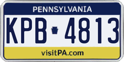 PA license plate KPB4813
