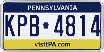 PA license plate KPB4814