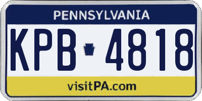 PA license plate KPB4818