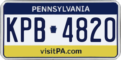 PA license plate KPB4820
