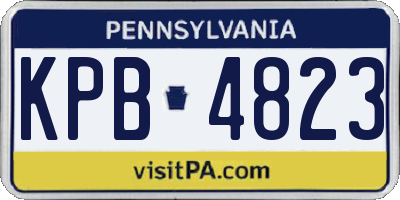 PA license plate KPB4823