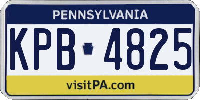 PA license plate KPB4825