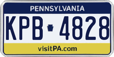 PA license plate KPB4828