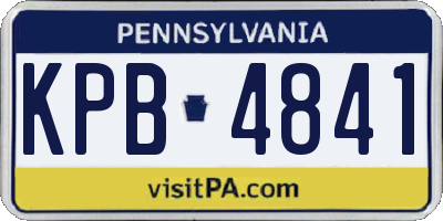 PA license plate KPB4841