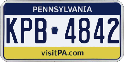 PA license plate KPB4842