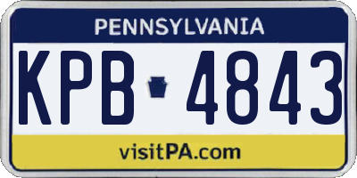 PA license plate KPB4843