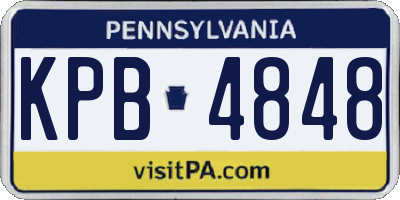PA license plate KPB4848