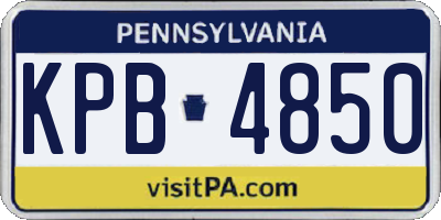 PA license plate KPB4850