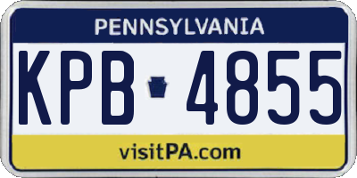 PA license plate KPB4855