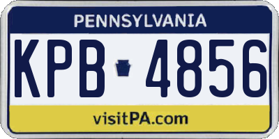 PA license plate KPB4856