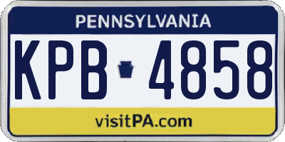 PA license plate KPB4858