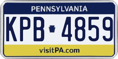 PA license plate KPB4859