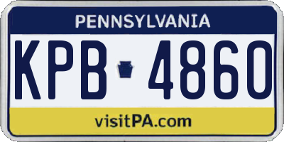 PA license plate KPB4860