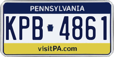 PA license plate KPB4861