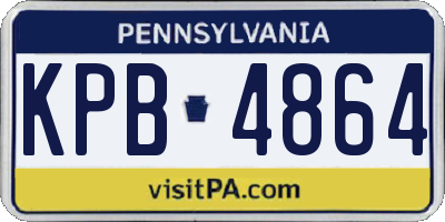 PA license plate KPB4864