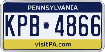 PA license plate KPB4866