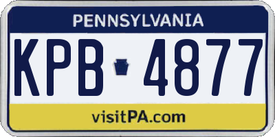 PA license plate KPB4877