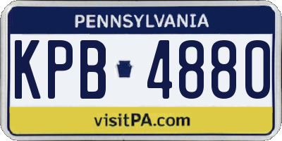 PA license plate KPB4880