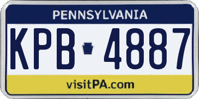 PA license plate KPB4887