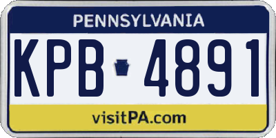 PA license plate KPB4891