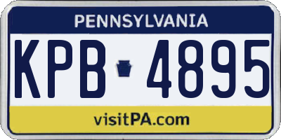 PA license plate KPB4895