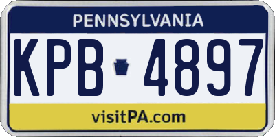 PA license plate KPB4897